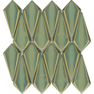 Мозаика L'Antic Colonial Tusk Emerald 31х31.5x1.1 G-143 стекло глянцевая, рельефная, зеленый 100363572