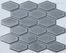Мозаика R-312 керамика 26.8х29.4 см глянцевая чип 60х95 мм, серый