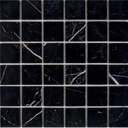 Мозаика из мрамора Nero Marquna PIX246, чип 48х48 мм, сетка 305х305х6 мм полированная, черный