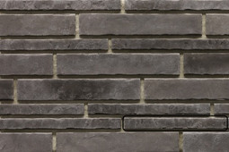 Настенная плитка Рядовой элемент Кирпич Новая Англия 30.26.Р(35), шов 10, Графитовый 3.5х40 Феодал матовая керамическая 00000040160