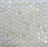 Мозаика из натурального перламутра PIX752, чип 25 мм, сетка 285х295x2 мм, глянцевая, серый
