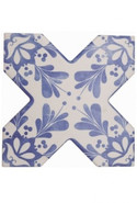 Керамогранит Cevica Beсolors Cross Dec. Stencil Electric Blue 13.25х13.25 матовый