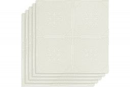 Самоклеящаяся 3D панель для потолка Lako Decor Белый 1 700х700х5 мм (плитка пвх LVT) LKD-85-04-510-KO