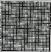 Мозаика PIX 333 Ice Grey, мрамор 30.5х30.5 см Pixmosaic матовая чип 15х15 мм, серый