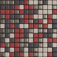 Мозаика Mix Standard New Beat Generation 2 керамика 30х30 см Appiani матовая чип 25х25 мм, бежевый, коричневый, красный XNBG 702