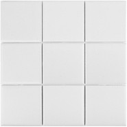 Мозаика White Matt (MH33900) 30х30 керамогранит матовая чип 97х97 мм, белый С0005249