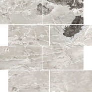 Мозаика Onyx and More Silver Blend Glo 6 mm Mur 30х30 см керамогранит Casa Dolce Casa полированная чип 75х150 мм, серый 767706