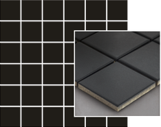 Мозаика Albir Nero Mozaika Prasowana керамика 29.8х29.8 см гладкая, глазурованная чип 4.8x4.8 мм, черный 5900144059139