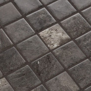 Мозаика Ezarri Phyllite 50 стекло 36.5х36.5 см матовая чип 50х50 мм, серый
