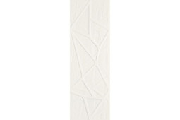 Настенная плитка Titanium Bianco Sciana Kratka Struktura Rekt Paradyz Ceramika 25x75 рельефная (структурированная) керамическая 131189608501