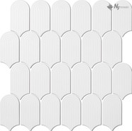 Мозаика R-349 керамика матовая 28.8x29.8 см NSmosaic Rustic Series чип 45х86 мм, белый