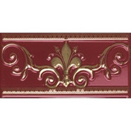 Бордюр Noblesse Cenefa Burdeos Gold 20x10 глянцевая