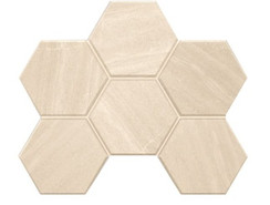Мозаика GB01 Hexagon 25x28,5 керамогранит матовая, бежевый