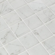 Мозаика Ezarri Carrara 50 стекло 36.5х36.5 см матовая чип 50х50 мм, серый