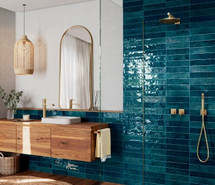 Настенная плитка Nairobi Sticks Blue (2,5x10) 20х20 Vilar Albaro глянцевая керамическая 929519