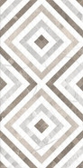 Настенная плитка GT123VG Siluet Белый Орнамент 25х50 Global Tile глянцевая керамическая