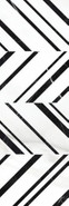 Настенная плитка Gatsby Черно-белый 25х75 Meissen глянцевая керамическая GTU441D