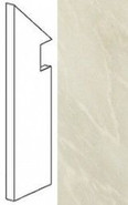 Плинтус MARVEL Imperial White Battiscopa Sag.Sx AFB3 7,2x30 шт керамогранит