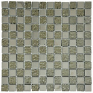 Мозаика Marble Mosaic Chic Silver стекло 30х30 см глянцевая чип 23x23 мм, серебро-silver