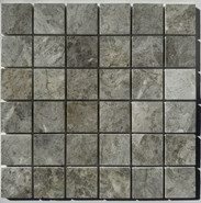 Мозаика PIX 332 Tundra Grey, мрамор 30.5х30.5 см Pixmosaic полированная чип 48х48 мм, серый