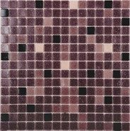 Мозаика COV05-1 (сетка) сиреневый пол стекло 32.7х32.7 см глянцевая чип 20х20 мм