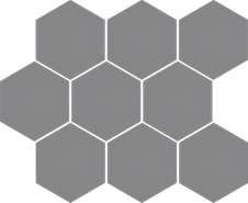 Мозаика Cambia Gris Lappato Mosaic Heksagon 33,4x27,53 керамогранит лаппатированная, серый
