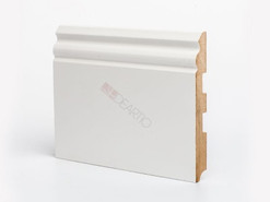 Высокий плинтус МДФ DeArtio белый U 105-150 мм окрашенный