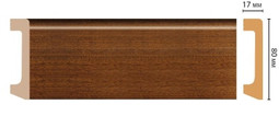 Плинтус напольный D235-75 ДМ Decomaster (80х17х2400 мм)