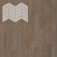 Паркетная доска Lab Arte Chevron Дуб Натур Грис лак французская елка 400/328х125х14/3/60°