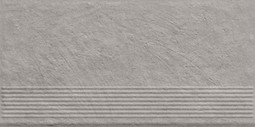 Ступень фронтальная Carrizo Grey Stopnica Prosta Struktura Mat 30x60 клинкер матовая, структурированная Paradyz Ceramika 80946