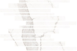 Мозаика Blanc Calacatta Mureto Mosaic Soft 30x45 керамогранит Living Ceramics матовая  белый, серый LV10644
