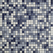 Мозаика Mix Denim Oltremare керамика 30х30 см Appiani матовая чип 12х12 мм, белый, голубой, синий X DEN 403