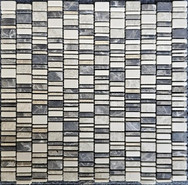 Мозаика PIX 319 Cream Nova,Dark Emperador,Light Emperador, чип произвольный, мрамор 30.7х31 см Pixmosaic матовая бежевый, серый