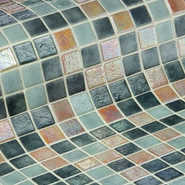 Мозаика Ezarri Moon Mix стекло 31.3х49.5 см глянцевая чип 25х25 мм, разноцветный