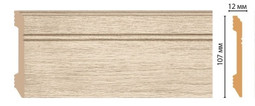 Плинтус напольный D105-72 ДМ Decomaster (107х12х2400 мм) 