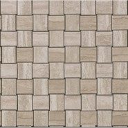 Мозаика Marvel Travertino Silver Net Mosaic керамогранит 30.5х30.5 см глянцевая, коричневый