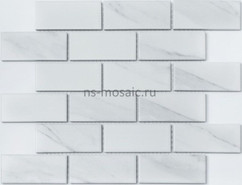 Мозаика PR4595-45 керамика 29.1х29.5 см матовая чип 45х95 мм, белый
