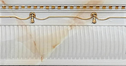 Плинтус Royal Alzata Ornato Gold 15.6х30 Novacera глянцевый керамический NCZ315007A