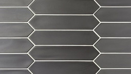 Настенная плитка Lanse Black 5x25 Equipe матовая керамическая 27483