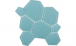 Мозаика Hexcube Blue стекло 29.5х30 см глянцевая, рельефная голубой L242522321-100110387