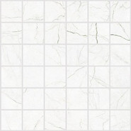 Мозаика Tagina Mosaico Segesta Verde Luc Ret керамогранит 30х30 см полированная чип 50х50 мм, белый, зеленый 127303