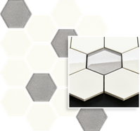 Мозаика Uniwersalna Mozaika Prasowana Bianco Paradyz Hexagon Mix керамика 22х25.5 см гладкая белый, серый 5900144091894
