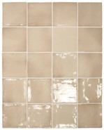 Настенная плитка Manacor Beige Argile 10x10 глянцевая керамическая