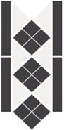 Бордюр Border Lisbon-1 with 1 strip Stand.(Tr.16, Dots 14, Strips 14) 28х15 матовый керамогранит