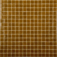 Мозаика AE02 Темно-коричневый (бумага) стекло 32.7х32.7 см глянцевая чип 20х20 мм