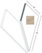 Керамогранит Landstone Gold Lineare Angolo Dx / Лэндстоун Голд Бортик Угловой Пc