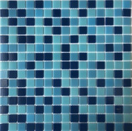 Мозаика из стекла PIX110, чип 20x20 мм, бумага 316х316х4 мм глянцевая, голубой, синий