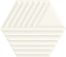 Настенная плитка Woodskin Bianco Heksagon Struktura C 17.1x19.8 матовая керамическая