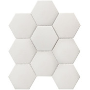 Мозаика Керамическая Hexagon Big White Matt Antid (JFQ51011) 256х295х6