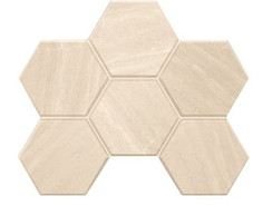 Мозаика GB01 Hexagon 25x28,5 керамогранит матовая, бежевый